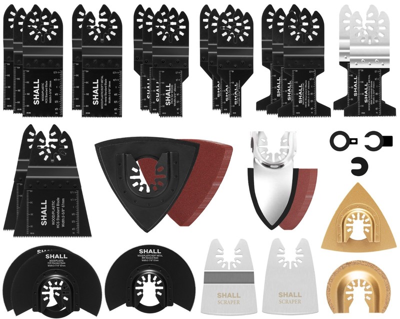 SHALL 102PCS Multitool Blades, Oscillating Multi Tool Accessories kits US gallery