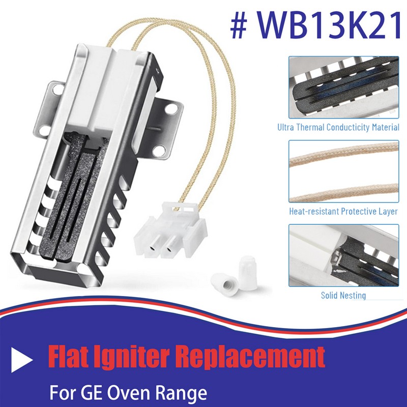 1-2PACK WB13K21 Flat Igniter Replacement For GE Oven Range NEW gallery