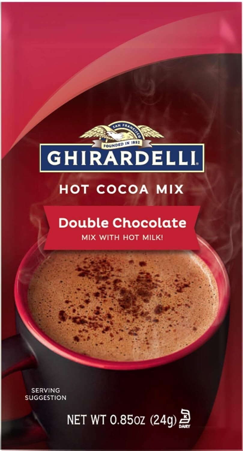 New Ghirardelli Double Chocolate Hot Cocoa Mix, 0.85-Ounce Packets (Pack of 10) gallery
