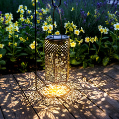 Solar Lantern Hanging LED Lights Dragonfly Outdoor Garden Lamp Waterproof Decor