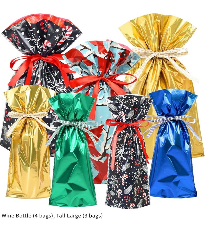 Drawstring Holiday Gift Bags (29) Various Sizes gallery