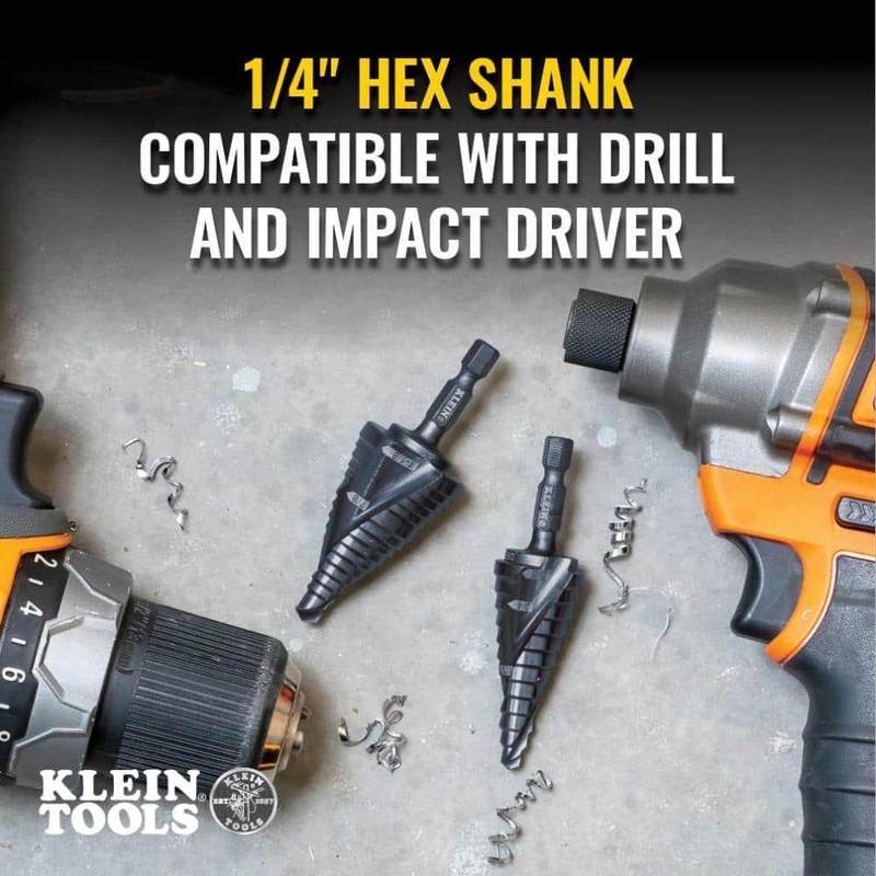 Step Drill Bit, Quick Release, Spiral Flute, 1-1/8 in. gallery