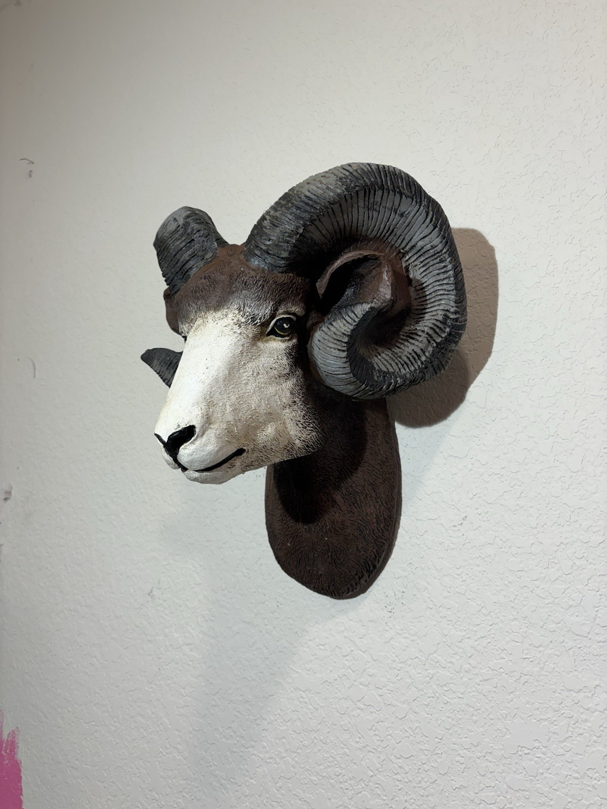 Wall Mounted Ram Head Sculpture Decor Ceramic gallery
