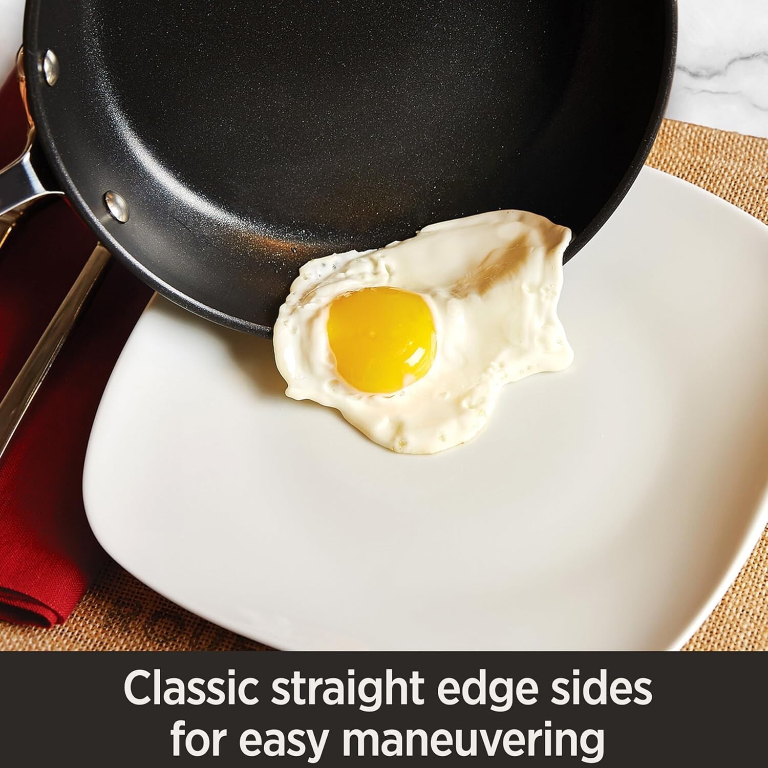 All-Clad HA1 Hard Anodized Non Stick Fry Pan Set 4 Pc, 10, 12 Inch, with Lid gallery