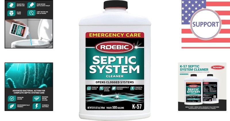 32 Oz Unscented Septic Cleaner - Safe for Drains & 500-Gallon Systems gallery