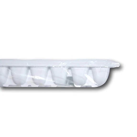 (2 pack) Rubbermaid Quick Release Ice Cube Tray, Plastic, White, Rectangular gallery