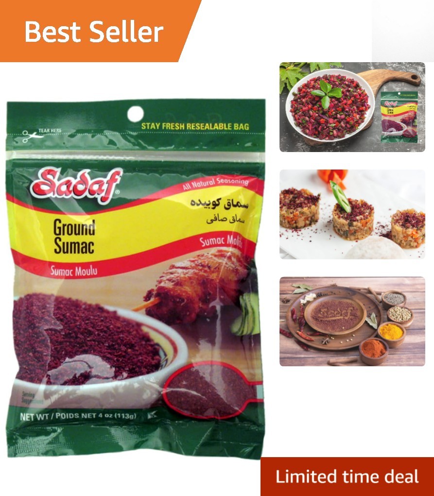 Sumac Seasoning - Traditional Middle Eastern Ground Spice in Resealable 4 oz Bag gallery