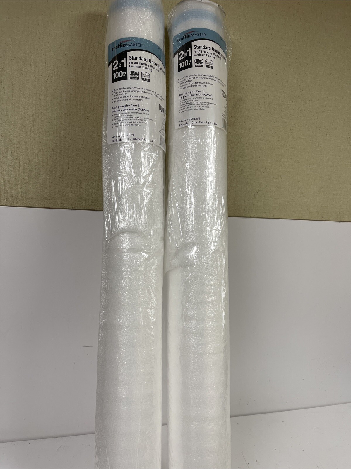 2 Pack TrafficMaster Underlayment Polyethylene Foam Moisture Barrier 100 sq. ft gallery