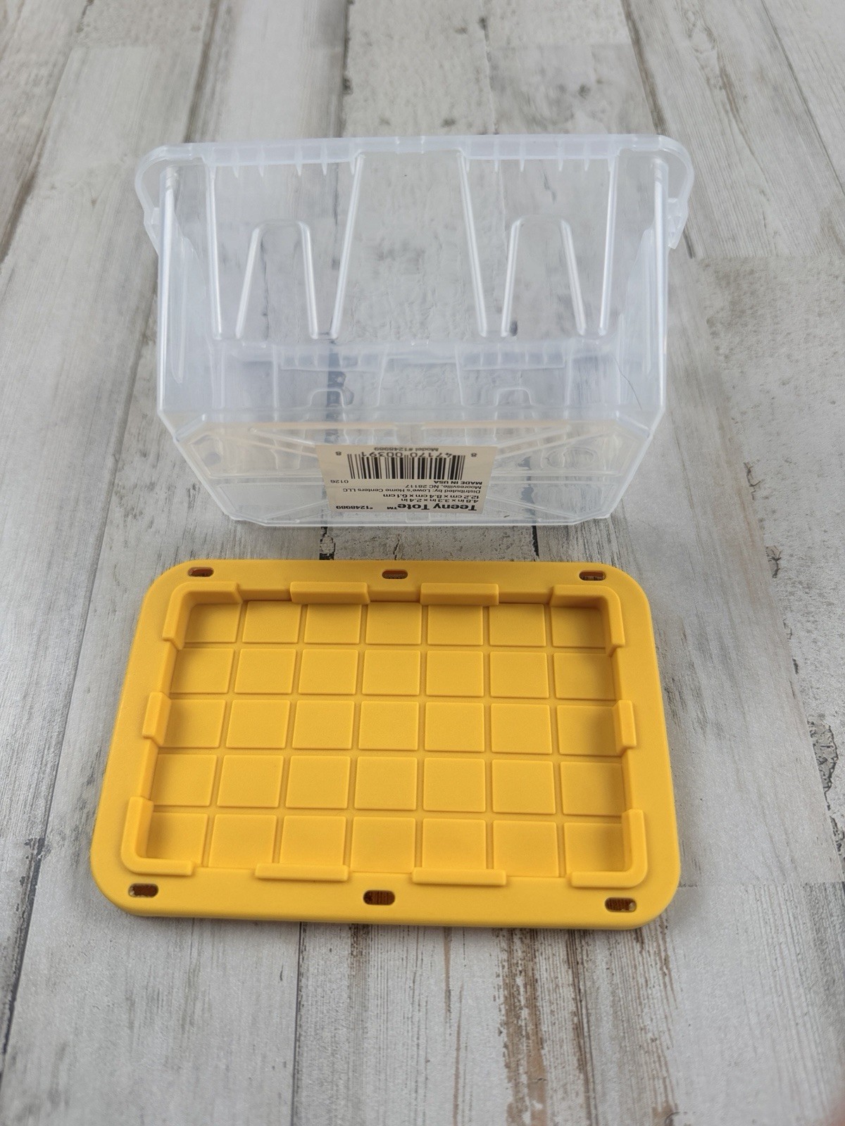 Lowe's Teeny Tiny Tote ~ Clear Mini Commander Storage Container With Lid ~ NEW gallery