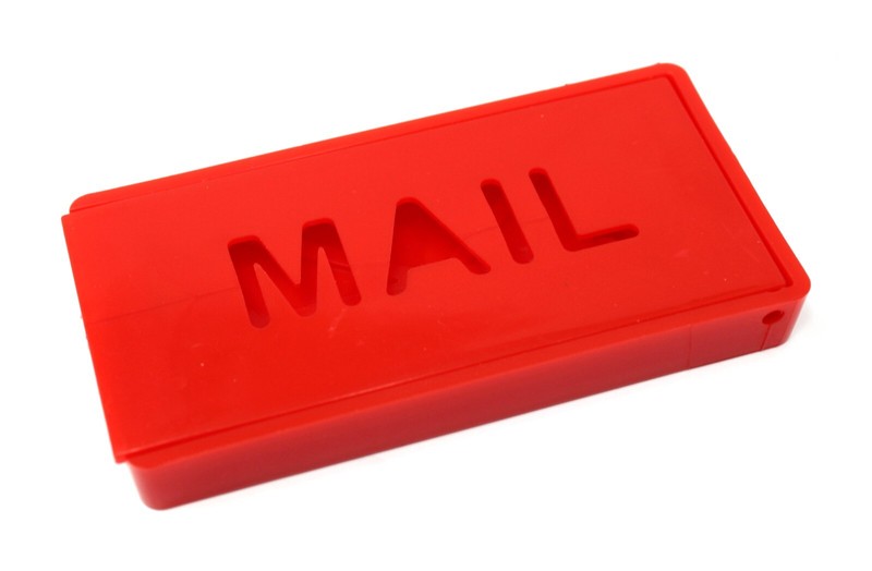 Red Front Mounted Mailbox Flag for Brick Stone Mailboxes Mail Alert Flag Plastic gallery