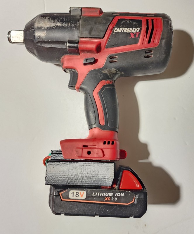 Compatible Milwaukee 18V Battery Adapter Earthquake XT Impact Wrench gallery