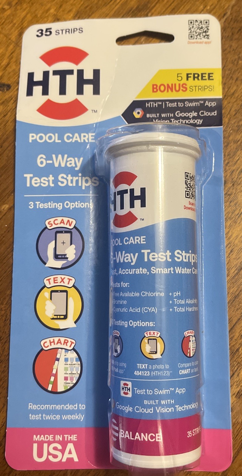 HTH 6 Way Swimming Pool Water Test Strips 35 Piece Pack pH Bromine Hardness gallery