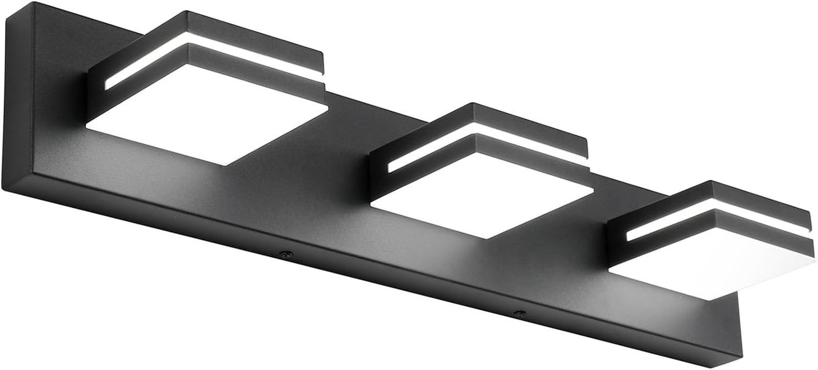 LED Modern Bathroom Vanity Light Fixtures (3-Light, 24-Inch, Dimmable), Matte Bl gallery