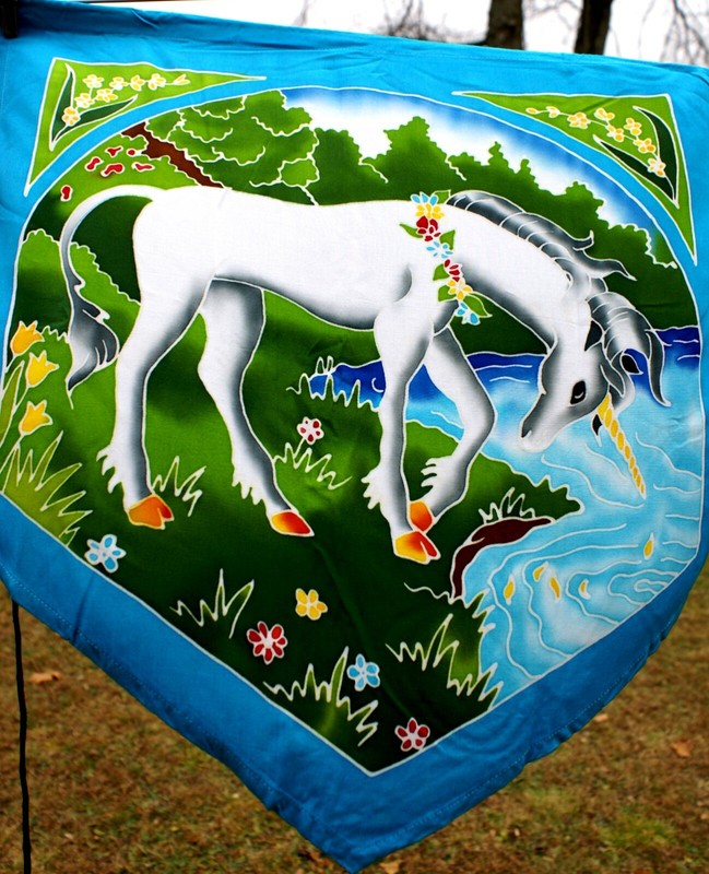 Unicorn Seasons Batik Flag String gallery
