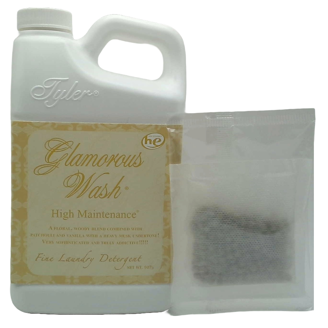 Tyler Candle - Glamorous Wash - High Maintenance fragrance w/sachet pouch - 64oz gallery