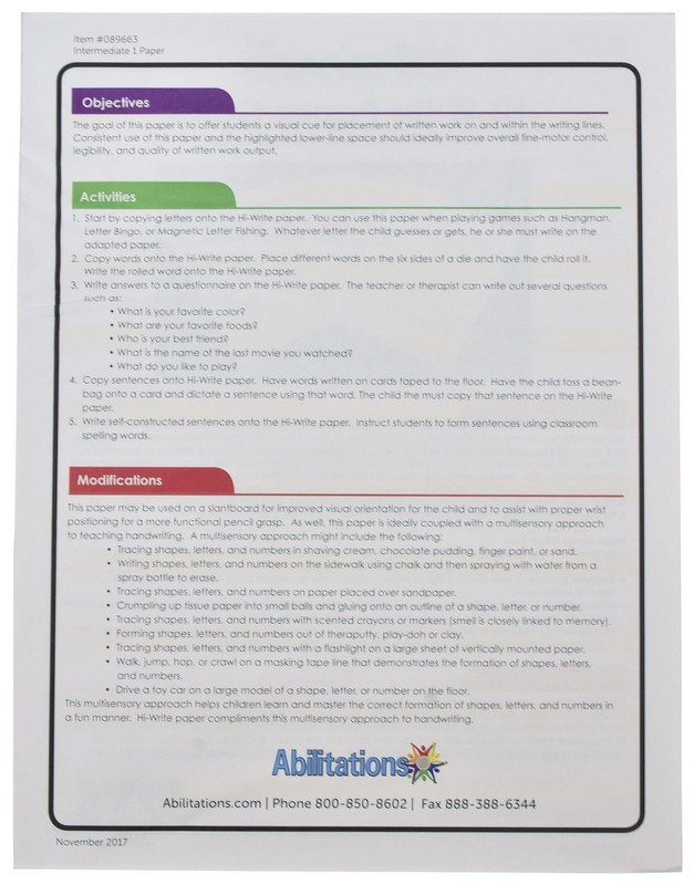 Integrations HiWrite Intermediate 1 Paper 81/2x11 Inch 100 Pack 089663 gallery