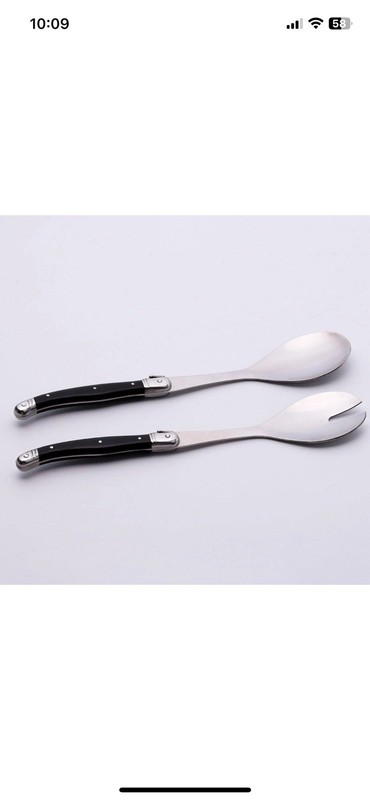 Laguiole By Flying colors Flatware Set - 34 Pieces Polished Black Finish (new) gallery