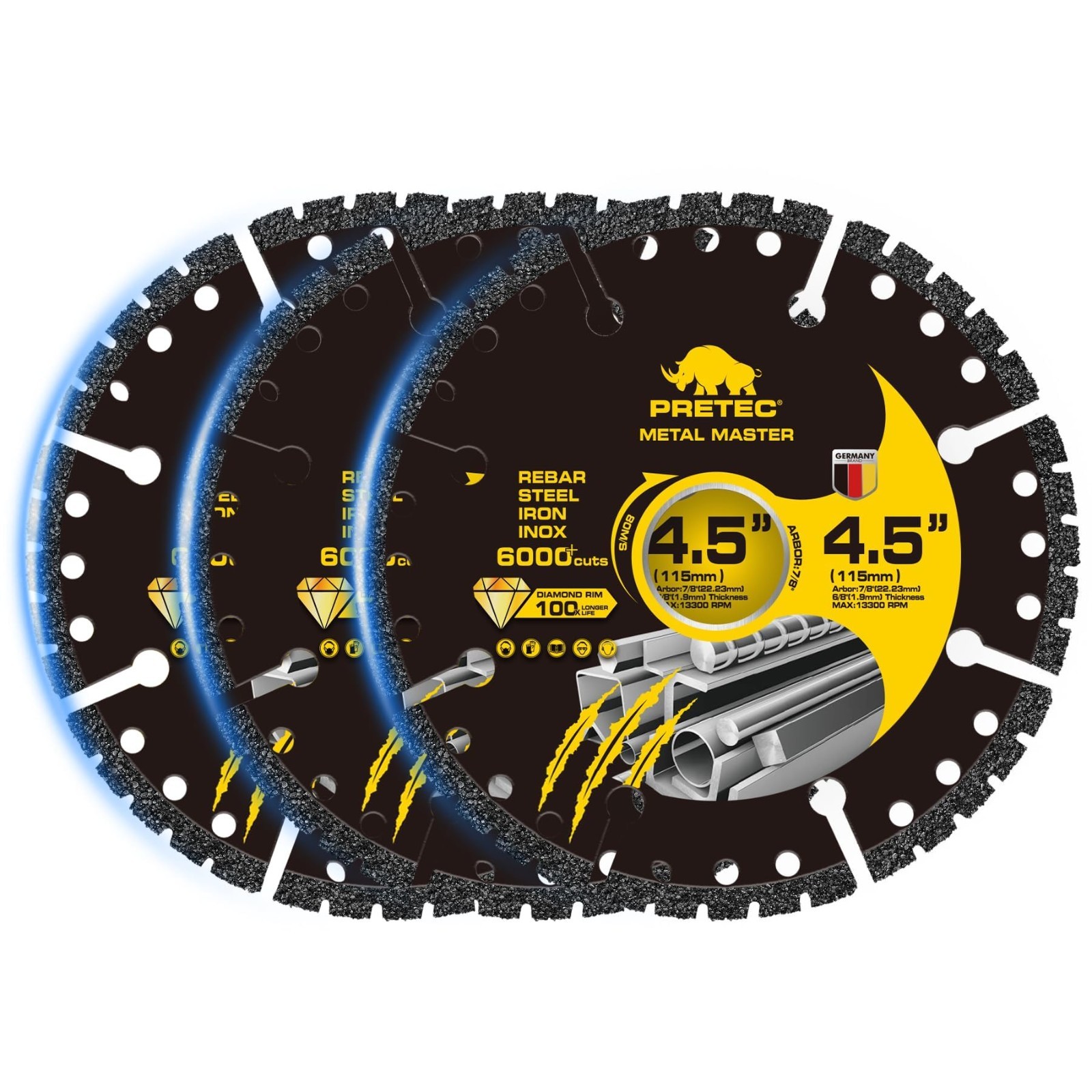 3"/4.5"/5" Diamond Cut-Off Wheel–Durable Metal Cutting Disc for Angle Grinder gallery