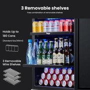 Yeego 24 Inch Beverage Refrigerator 180 Cans Fridge Left-Hinge Home&Office gallery