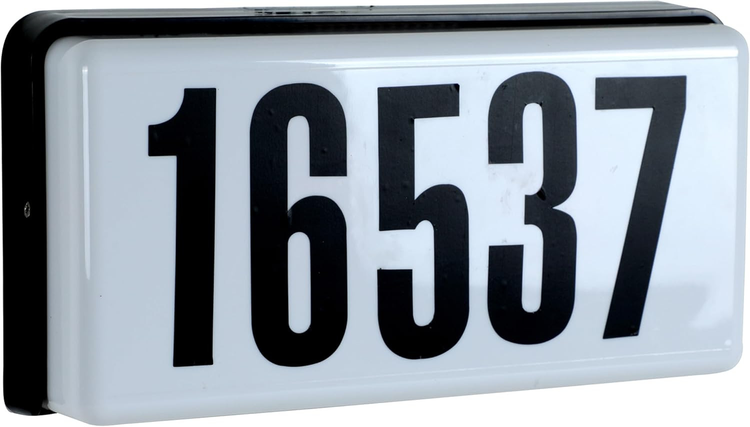 Lighted House Number Sign, 2-Light Outdoor Home Address Plaque, 10 Inch, Black, gallery