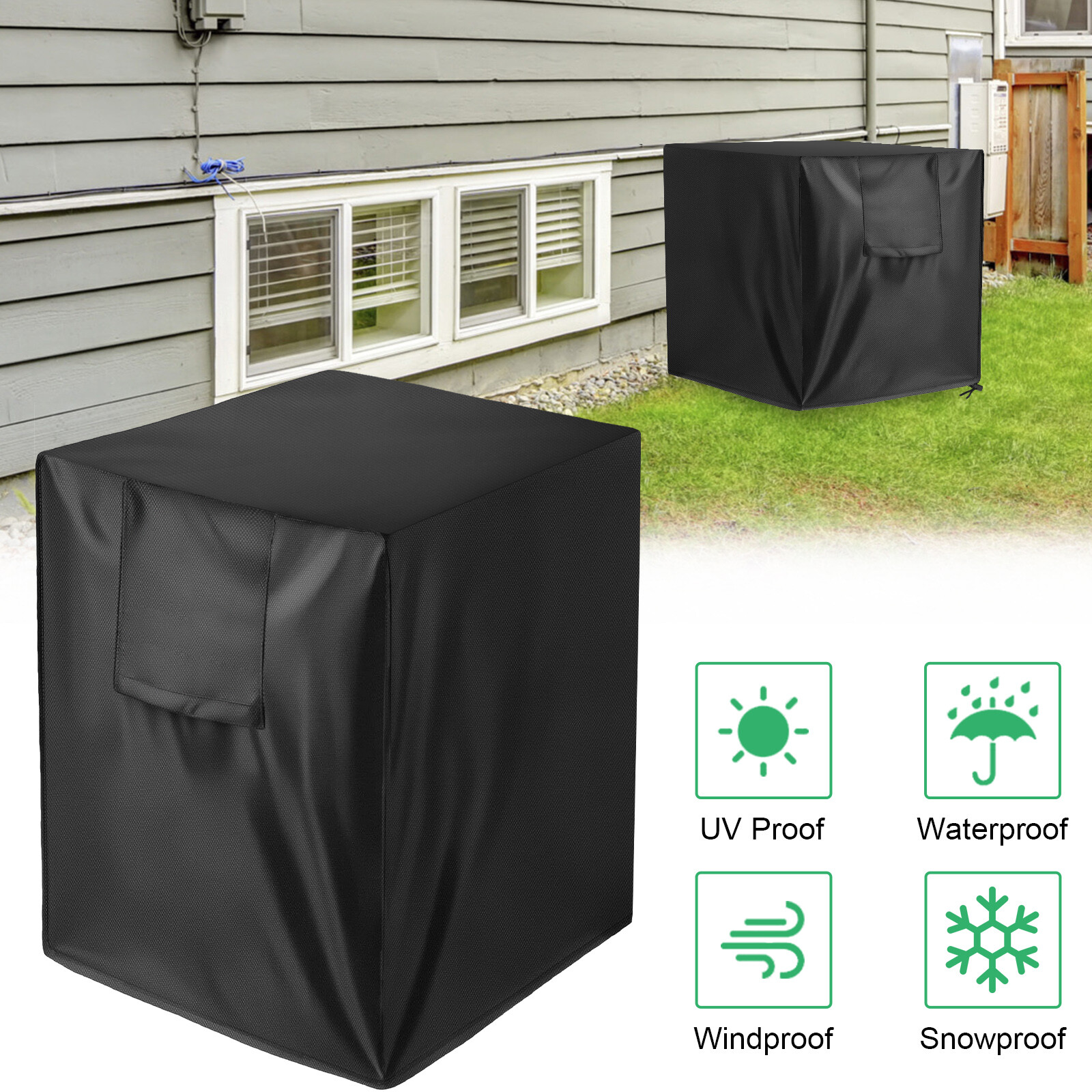 Heavy Duty Air Conditioner Cover, Outdoor Waterproof Central AC Unit Protector gallery