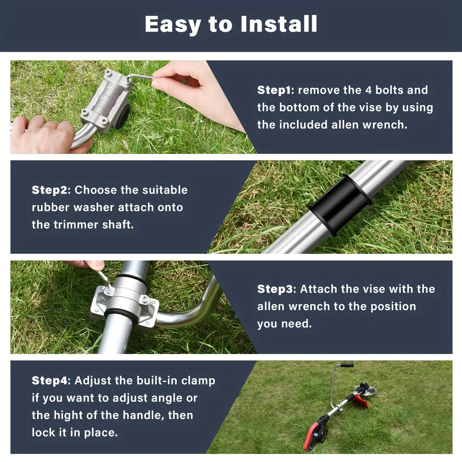 Ergonomic Trimmer Grip String Trimmers Handle Weed Eater Handle Extension Tools gallery