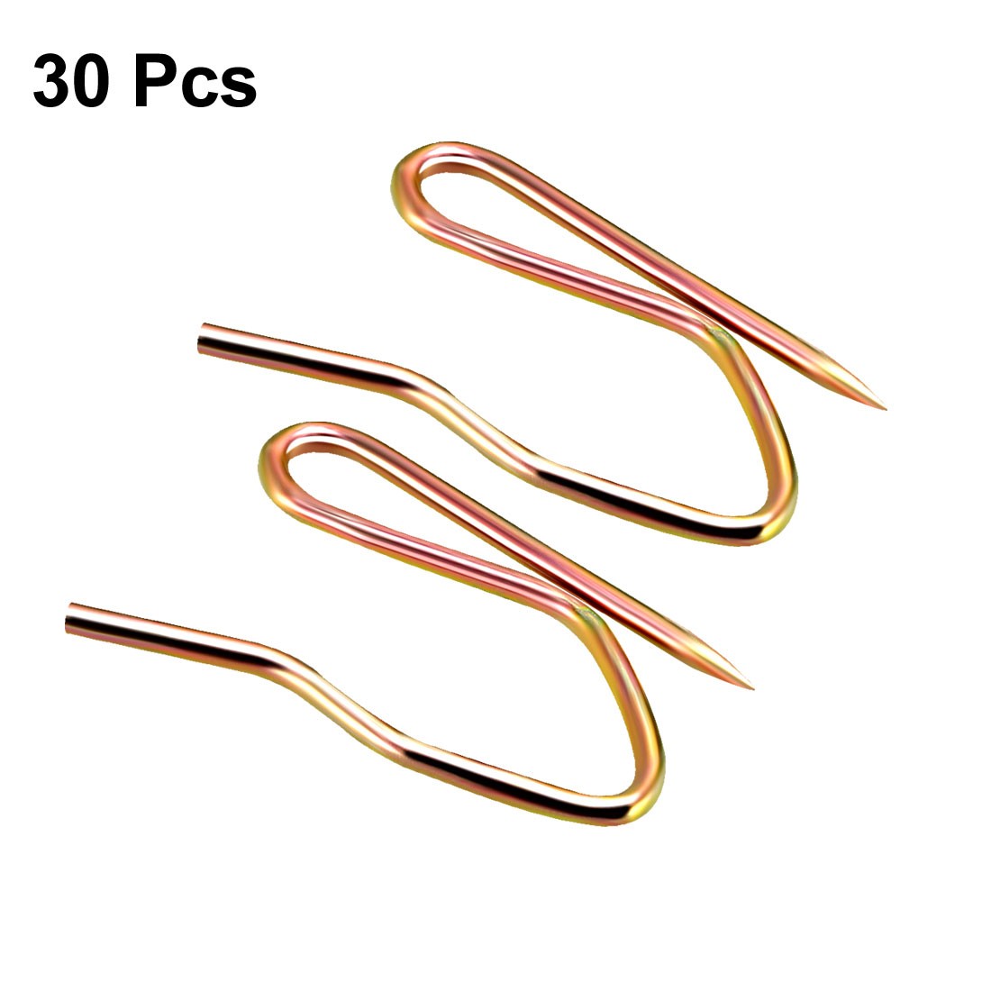 Curtain Hooks Metal Pin-On Drapery Hooks for Window Curtain Bronze Tone 30Pack gallery