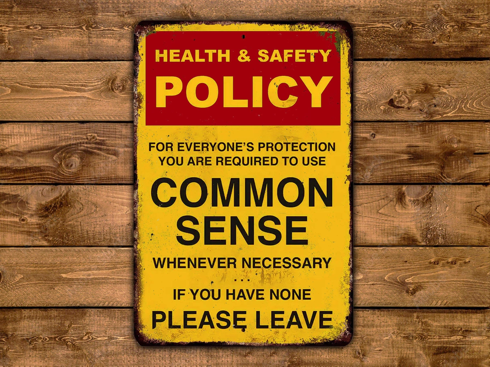Use Common Sense Policy Vintage Style Metal Sign gallery