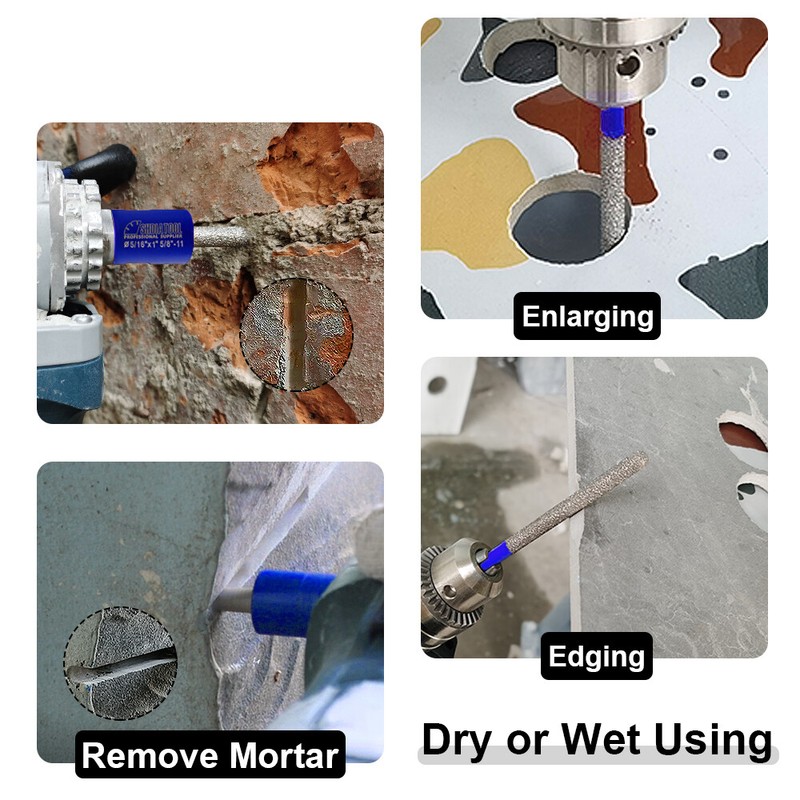 Diamond Mortar Raking Bit Coarse Raking Brick Stone Removal How Saw 7.2/8mm 2pcs gallery