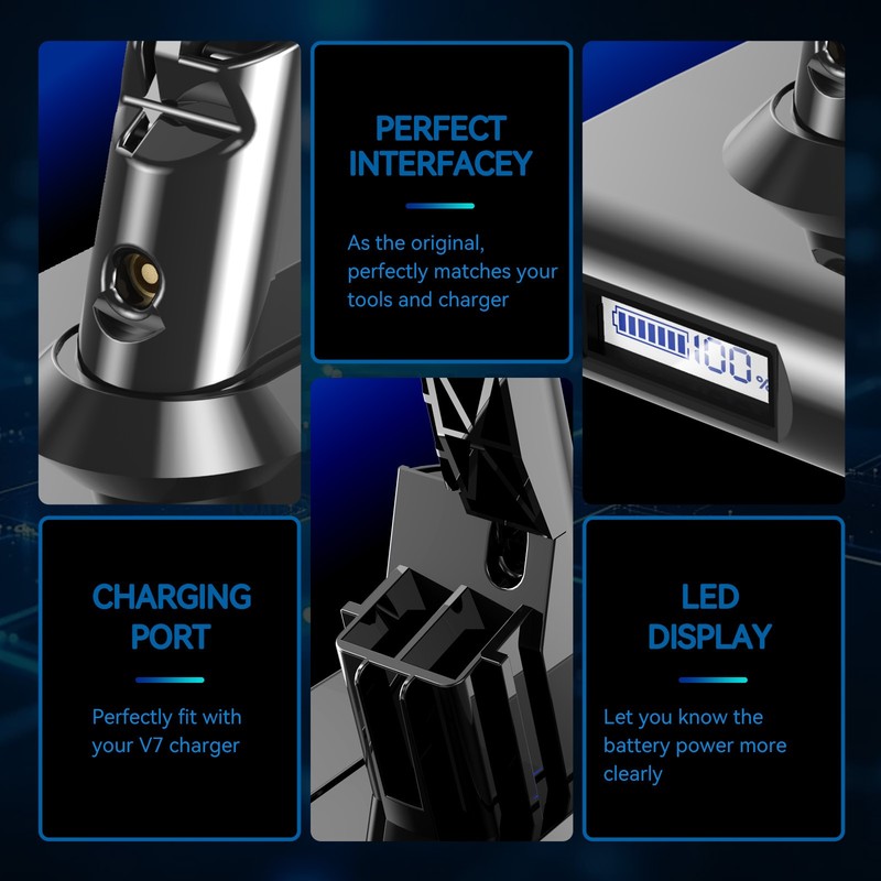 For Dyson V7 Battery SV11 Extra Trigger Motorhead Pro 9000mAh lithium Battery gallery