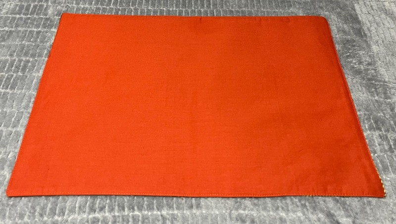 Well Dressed Home Fall Brown Rust Pumpkin Plaid Placemats set of 4 gallery