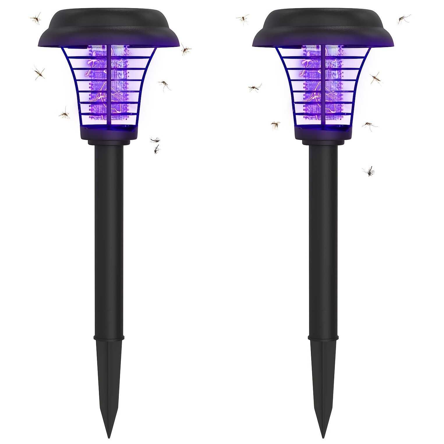 Solar Powered Electric Mosquito Killer Lamp LED Trap Lamp Fly Bug Insect Zapper gallery