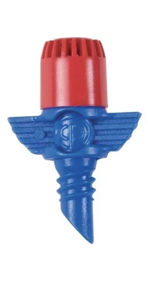 (110) DIG Micro Spray Jet threaded barb 360° 13 GPH ￼Red & Blue #47 110 Pieces￼ gallery