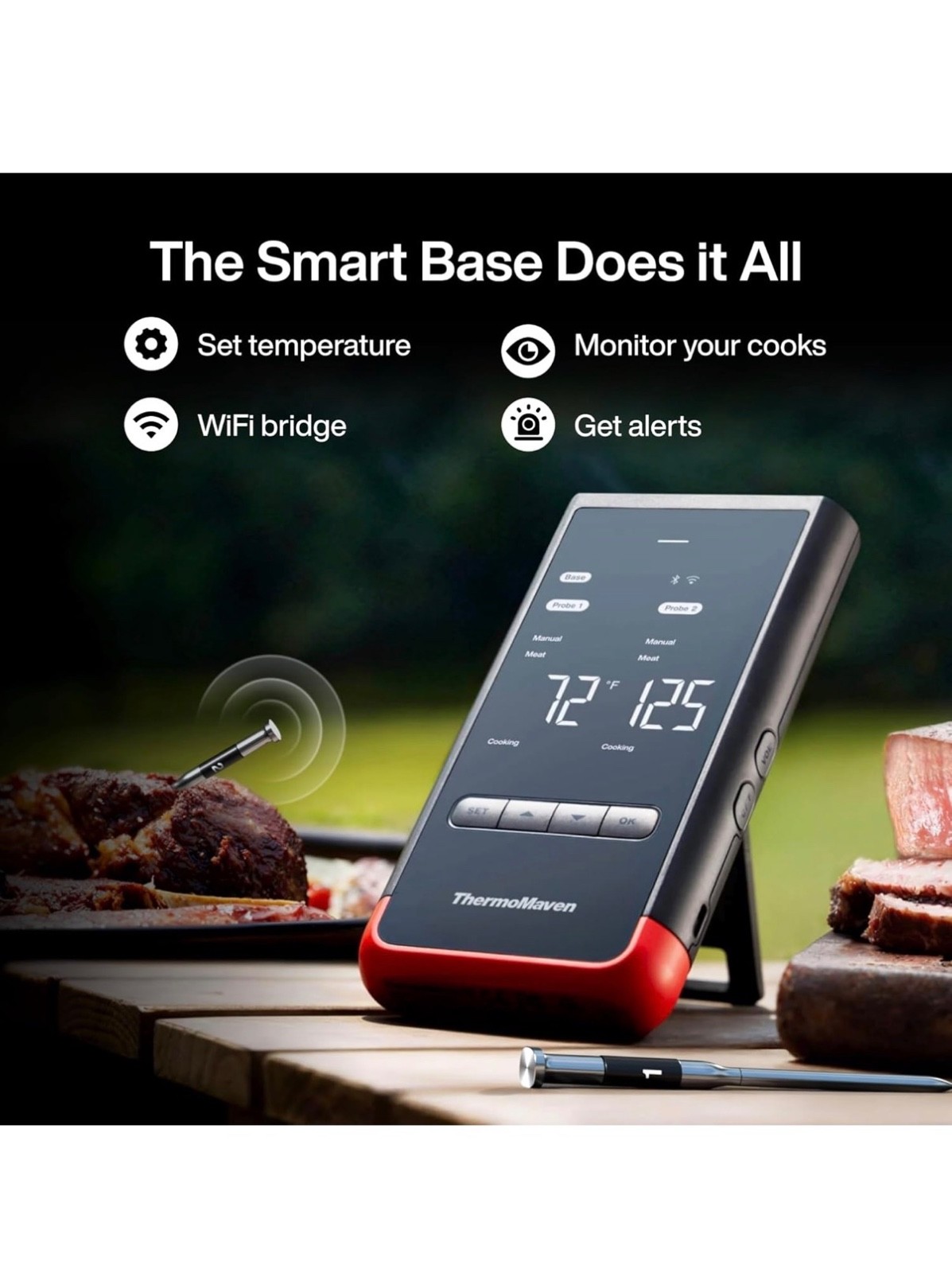 ThermoHaven P2 Wireless Meat Thermometer | Smart App Control | Grill BBQ Smoker gallery