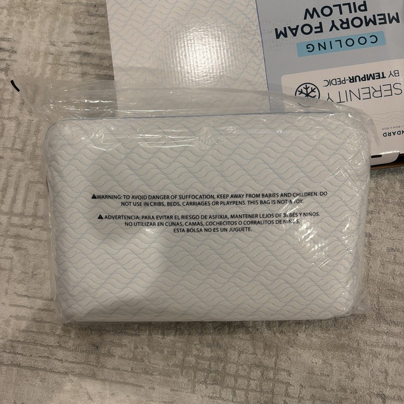 Serenity by Tempur-Pedic Cooling Memory Foam Pillow. New/Open Box. Standard Size gallery