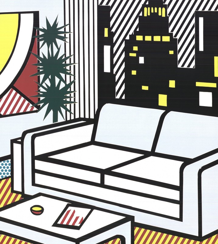 ROY LICHTENSTEIN Interior with Skyline, Collage for Painting 38.5" x 51.25" Post gallery