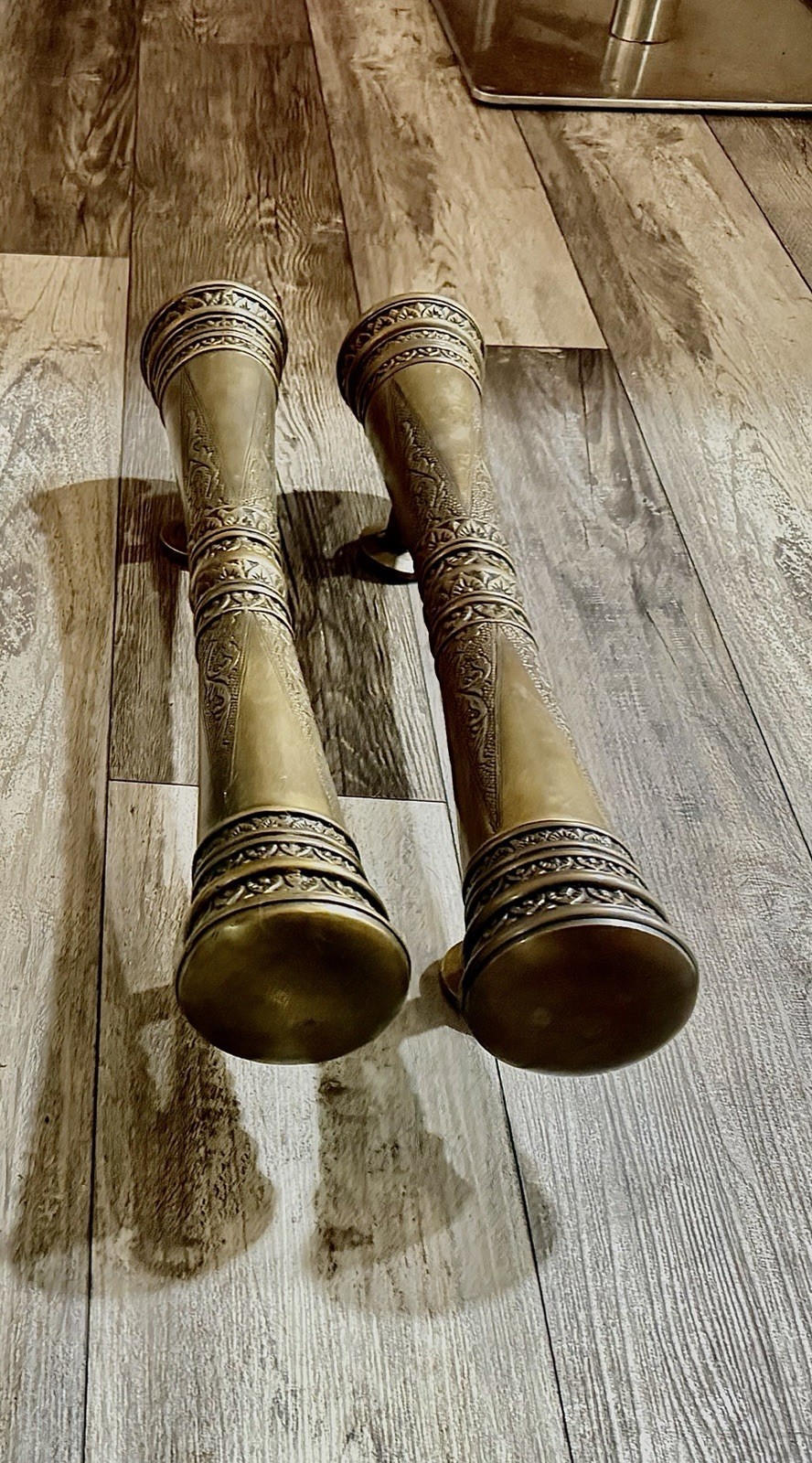 24” Solid Brass Architectural Door Pull Handles – Removed from Arhaus Scottsdale gallery