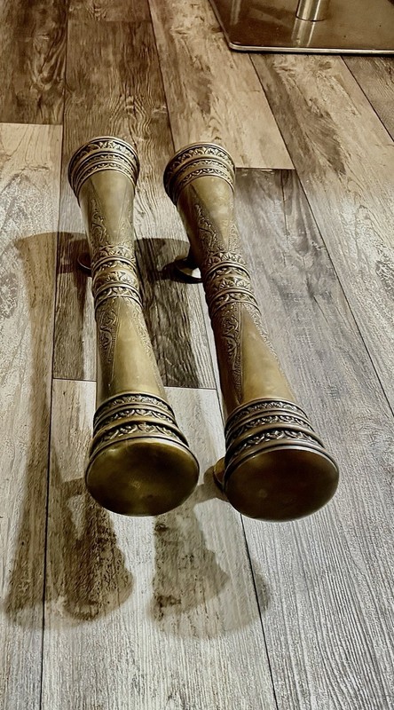 24” Solid Brass Architectural Door Pull Handles – Removed from Arhaus Scottsdale gallery