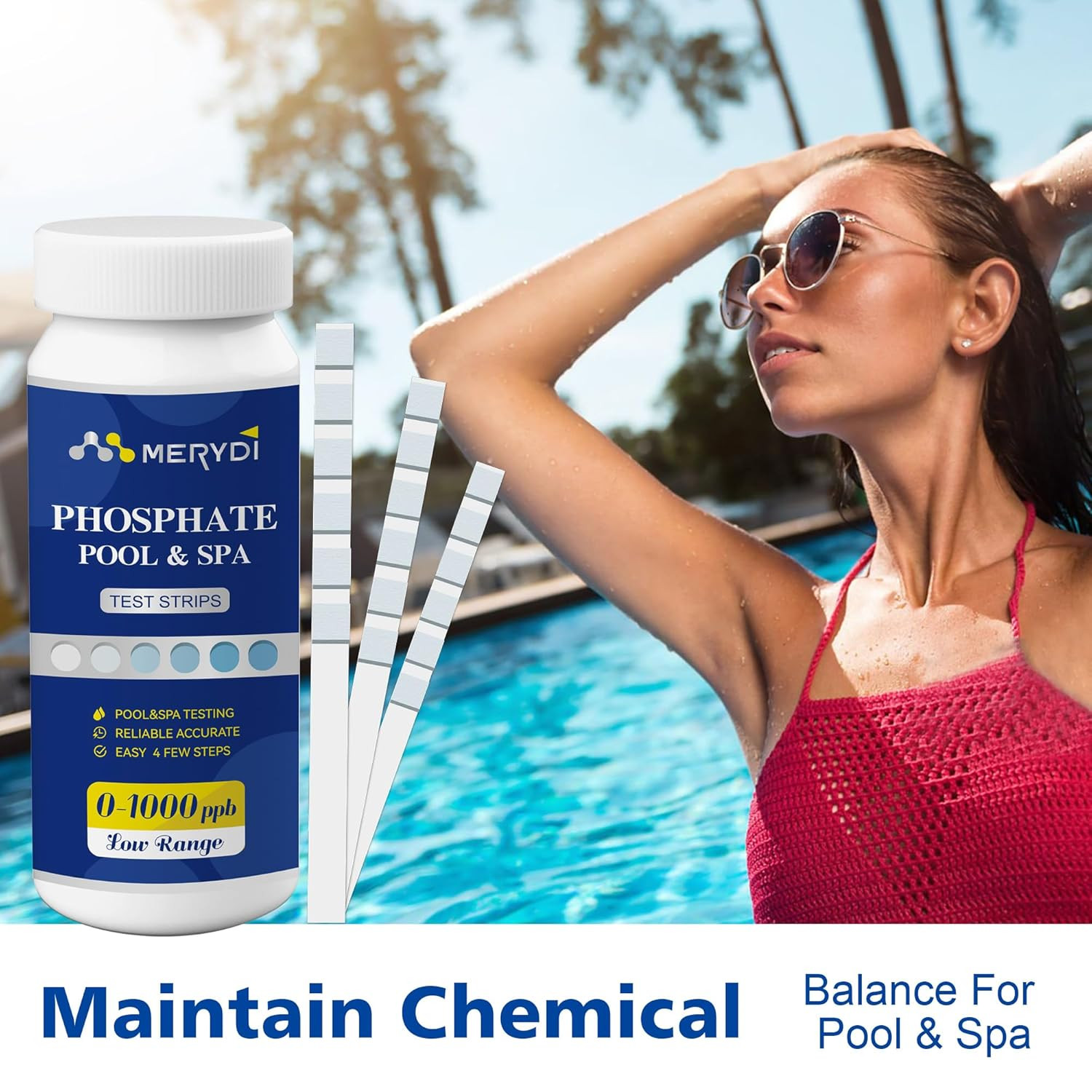 Phosphate Test Kit for Pool,50 Strips Strip gallery