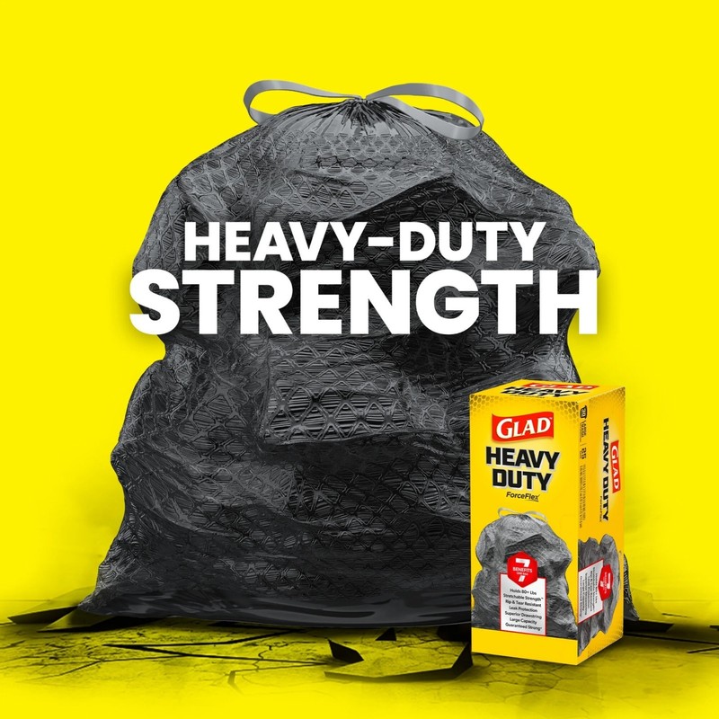 Glad ForceFlex Heavy Duty Drawstring Trash Bags 30 Gallon 40 Count gallery