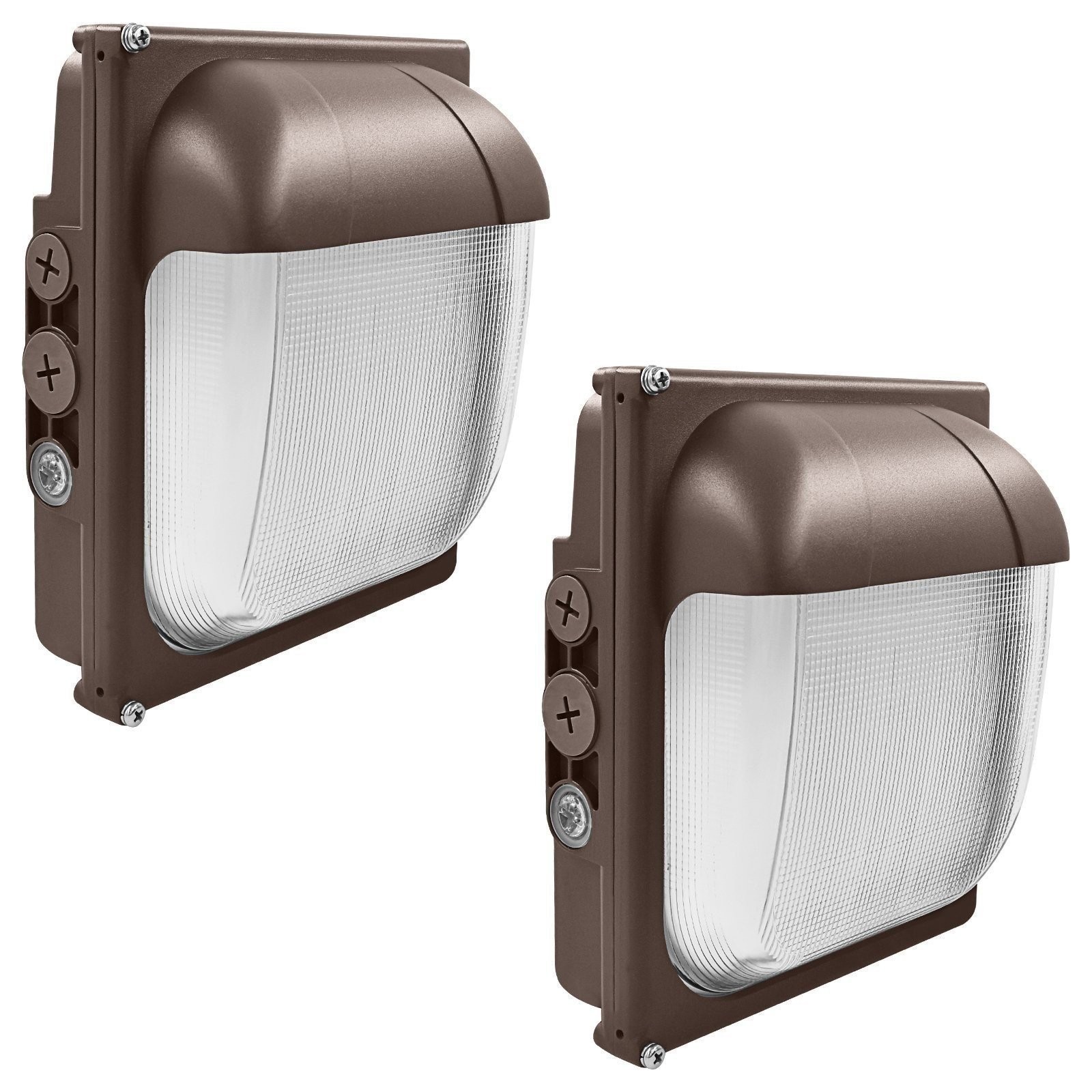 Luxrite 20/40/60W LED Wall Light Photocell 3CCT Up to 7200LM IP65 120-277V 2PK gallery