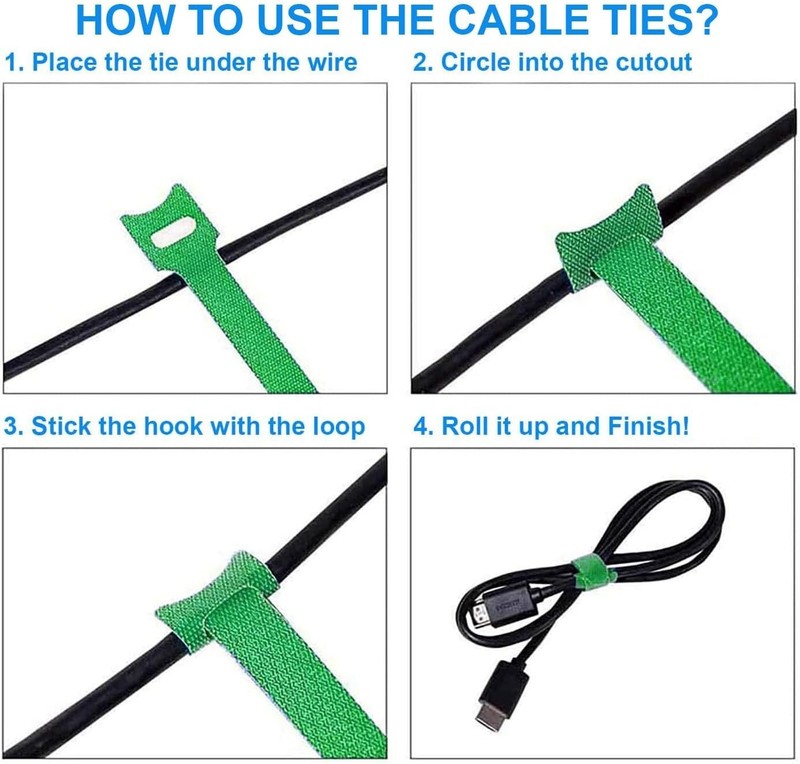 60 PCS Reusable Nylon Plant Cable Ties - 6 Inch Adjustable Green Straps gallery