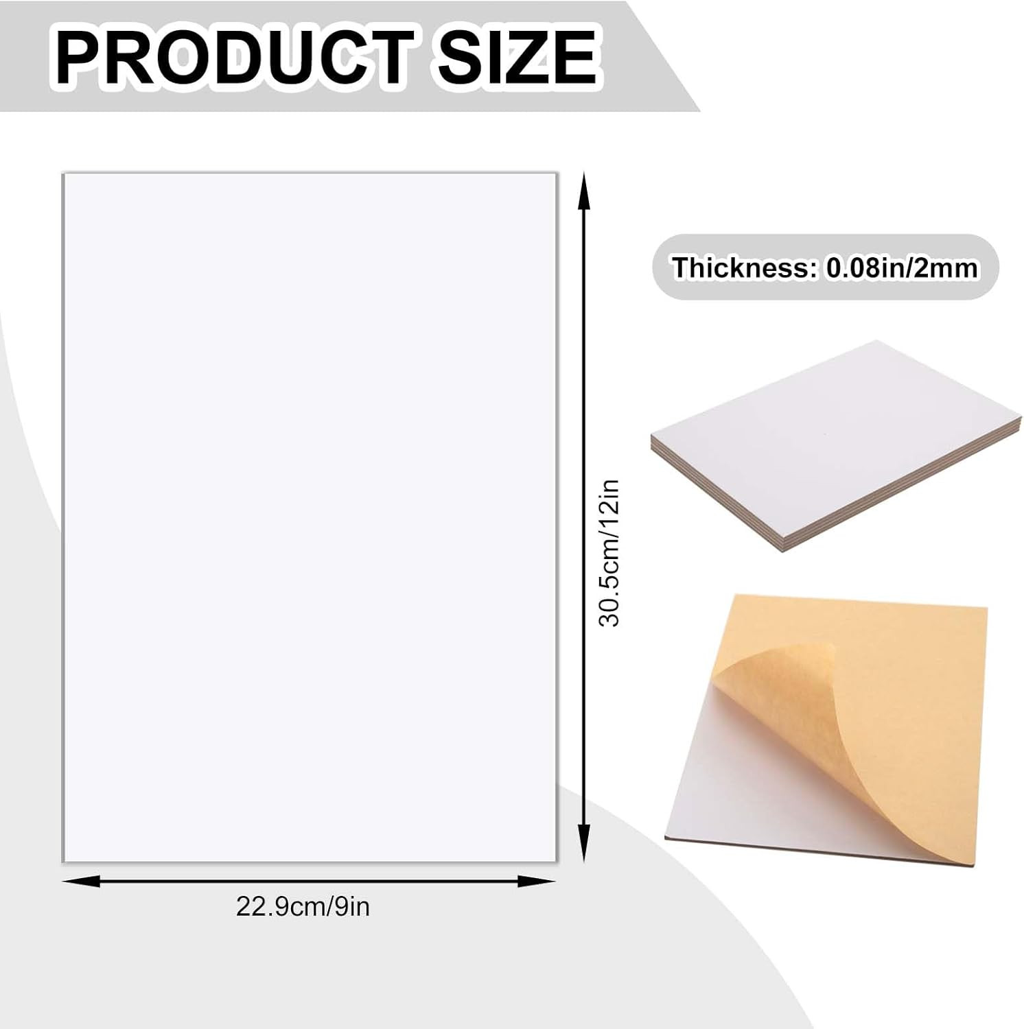5 Pcs Self Stick Mounting Board for Cross Stitch, 9 X 12 inch Sticky Board White gallery