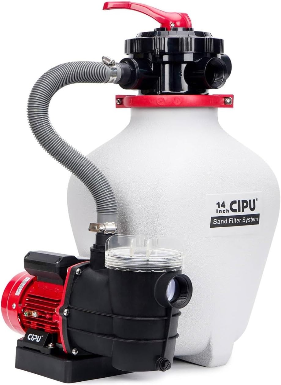 CIPU 14-inch Sand Filter Pump System for Above Ground Pools 0.5HP 115V gallery