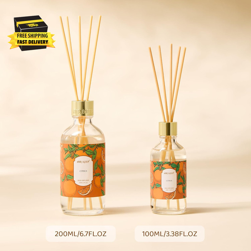 Reed Diffuser Oil Set with Reed Sticks,Vanilla Aromatherapy Oil Scent Diffuser f gallery