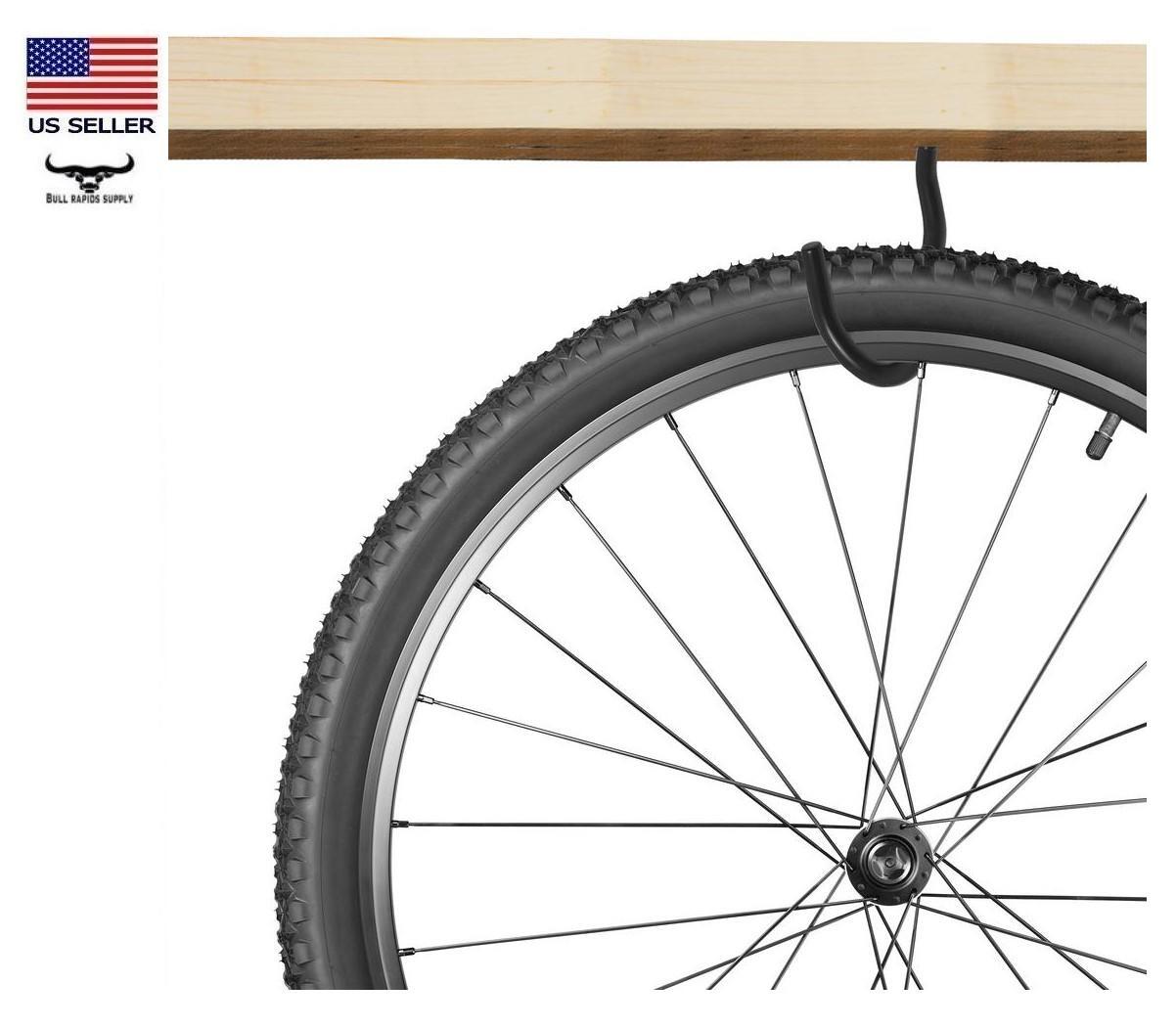 SINGLE 9-1/16" Rubber Coated Heavy-duty Screw-in Bike Hook, 75lb Weight Capacity gallery