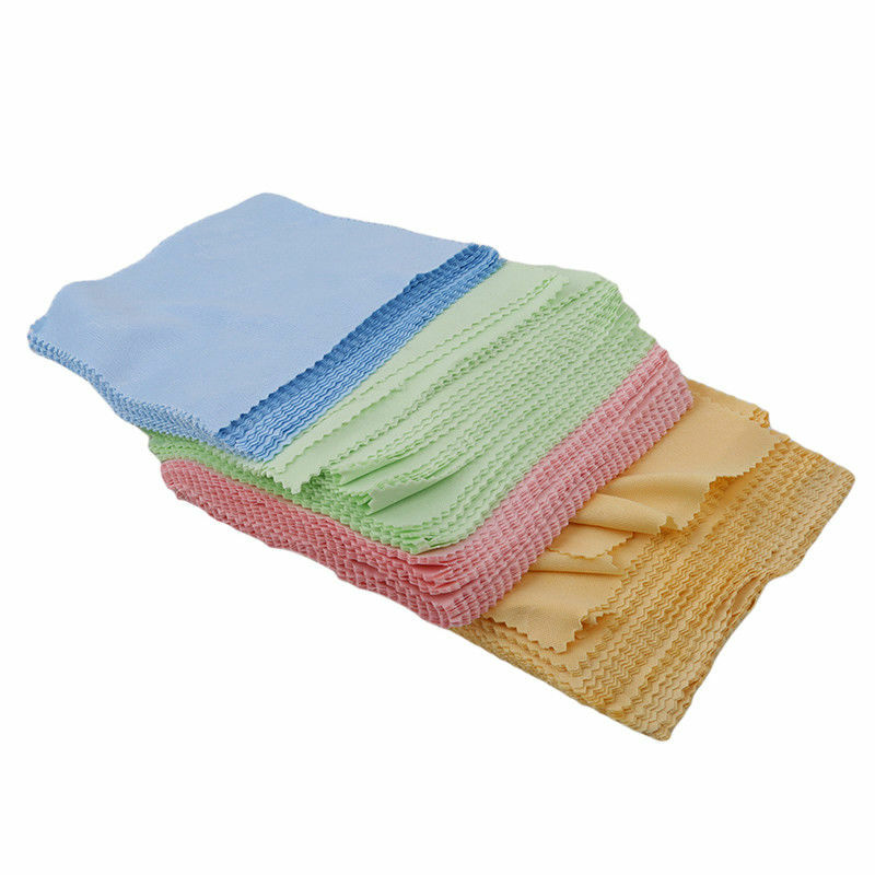 100pcs Microfiber Phone Screen Camera Lens Glasses Cleaning Cloth 13*13cm gallery