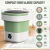 16L Foldable Portable Washing Machine, 45dB Quiet 3-Mode Mini Washer, Green gallery