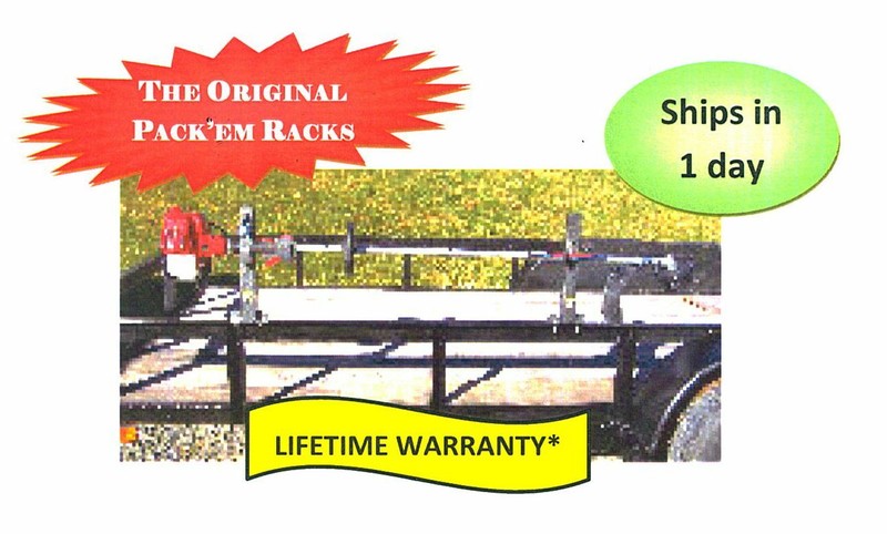 Lockable OPEN Trailer Single Trimmer Rack Holds 1 Landscape Trimmer- PK-6S gallery