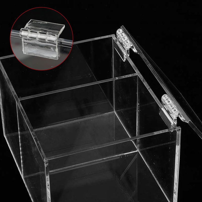 8Pcs Clear Plastic Hinges, Acrylic Small Hinges Self Adhesive Continuous Pian... gallery